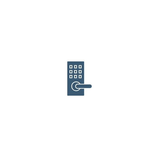 Simple refrigerator icon in dark blue.